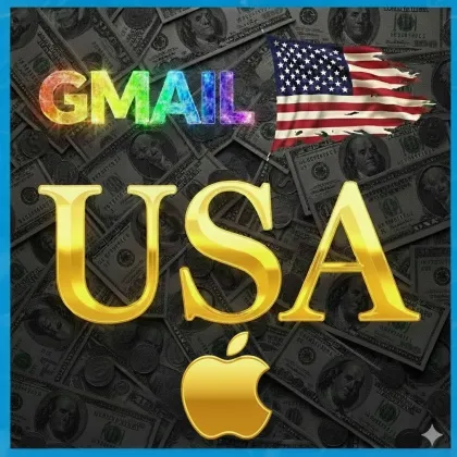 在美国注册的 Gmail 账号，使用 iPhone iOS 创建，无需电话号码验证，已存在 4–6 个月，质量高。